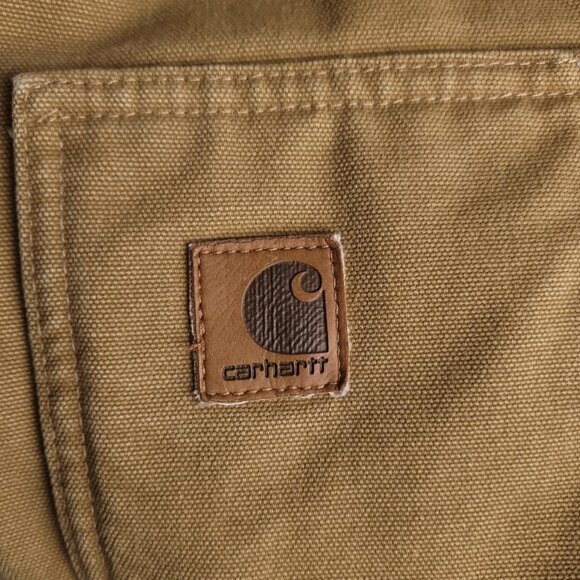 Vintage 90s Carhartt J164 CML 14806 sherpa lined canvas workwear - Picture 3 of 4